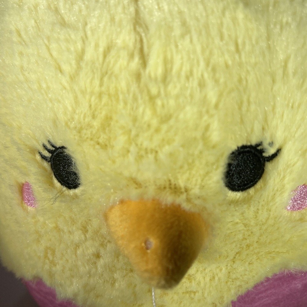 Kellytoy 8 Inch Plush Yellow Easter Egg Chick Multi Color Polka Dot NEW - Picture 2 of 7